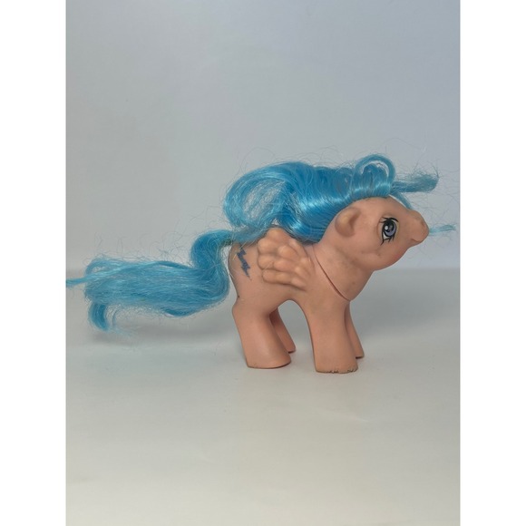 Vintage 1983 My Little Pony G1 Firefly Pegasus Blue Hair Pink Body Hasbro Toy - Picture 8 of 11